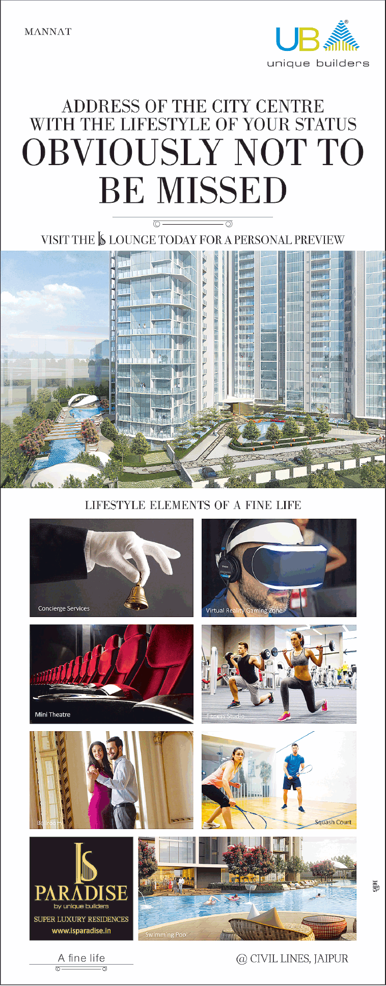 Unique Groups presents lifestyle elements of a fine life at IS Paradise in Jaipur